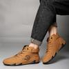 New  Handmade Leather Casual Men Shoes Design Sneakers Man Breathable Leather Shoes Men Ankle Boots Outdoor Walking Shoes
