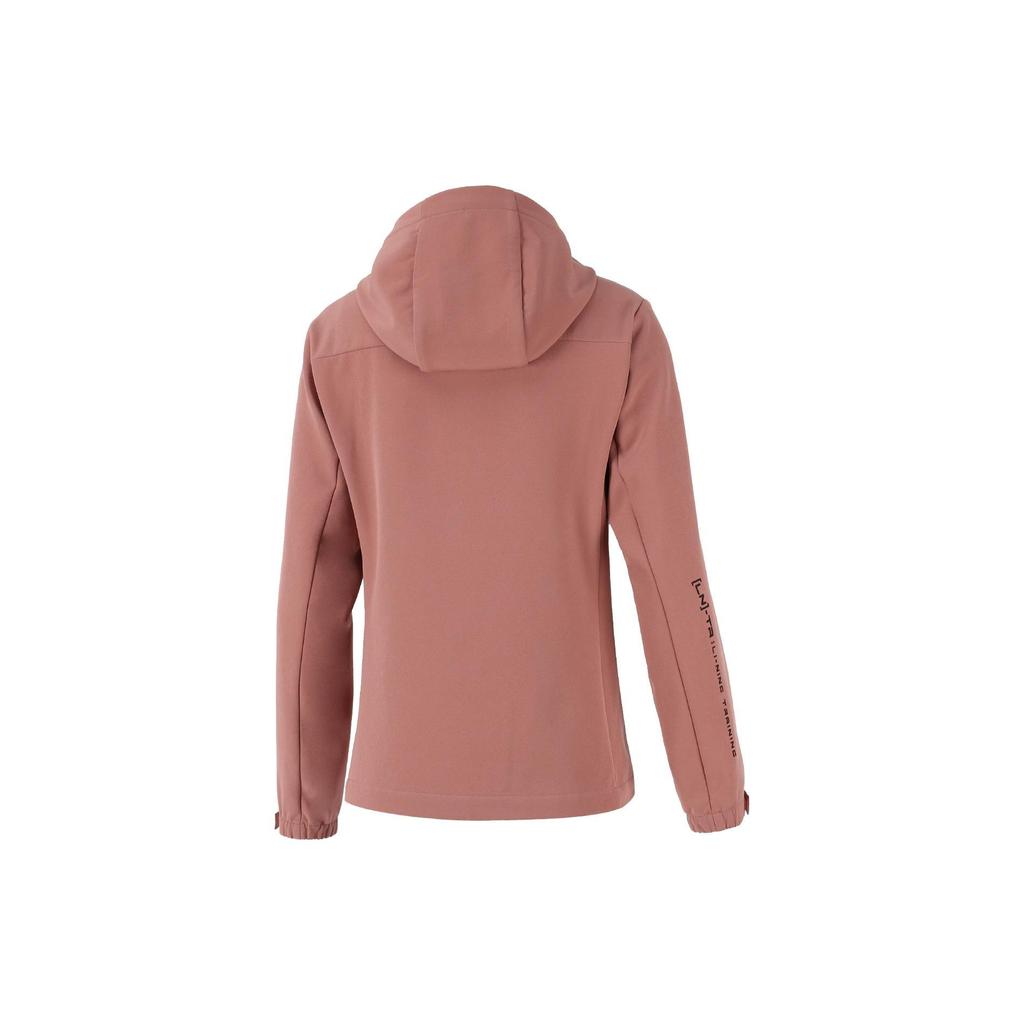 Li Ning Sports Lifestyle Series Solid Color Hooded Fleece Water-Resistant Autumn Winter Jacket Women Jacket Muted-Rose AFDSC14-3