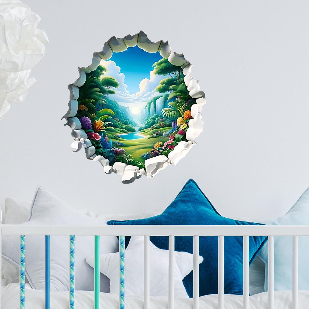 Living Room Porch Artistic Conception Landscape Bathroom Doors Windows Self-pasted Sticker