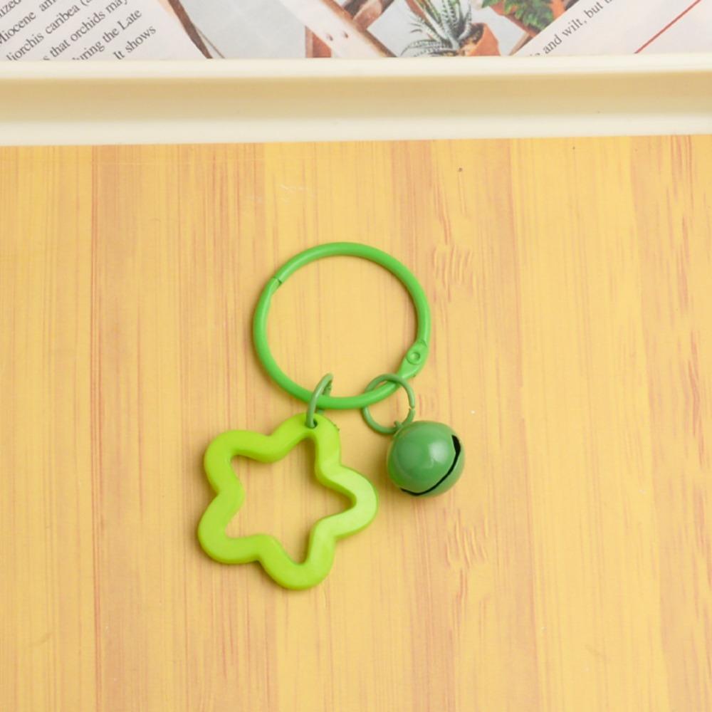 Colorful Resin Five-pointed Star Bell Pendant Elegant Macarone Bag Keyring Bag Pendant