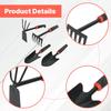 4x Garden Tool Set Hand Tools Versatile Handheld, Ergonomic Handle, Iron Gardening Tools,