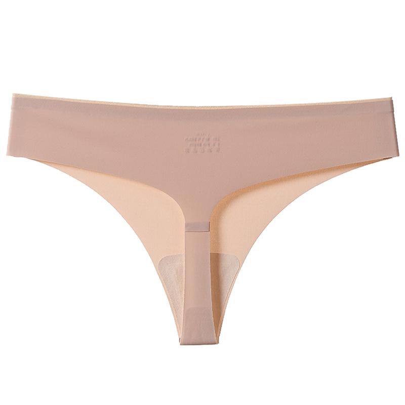 Dámské sexy ledové hedvábné rychleschnoucí bezešvé thong spodní prádlo na jaro a léto