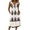 Women's Casual Sleeveless Button-down Mid-length Dress