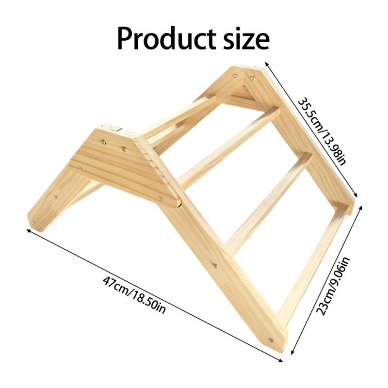 Detachable Wooden Poultry Roosting Ramp With Triangular Design Easy to Clean Chicken Coops