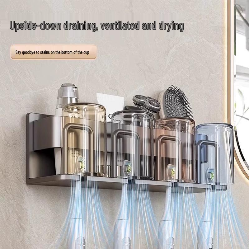 MICOE No-Drill Wall-Mounted Toothbrush Holder