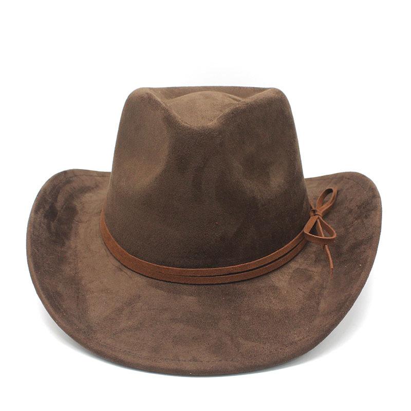 Suede Top Hat Brown Black Men'S Jazz Hat European And American Autumn And Winter Hat