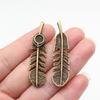 Feathers Leaf Nature Charm Antique Bronze Zinc Alloy Jewelry Making Supplies Bracelet Making Style Pendants