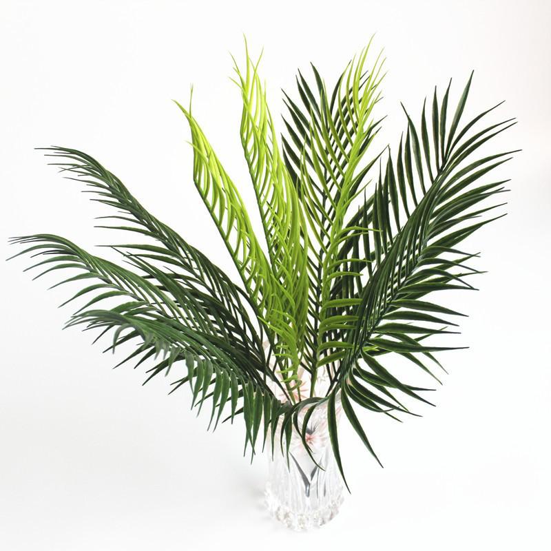 Artificial Areca Palm Leaves: Wedding Decoration with Simulated Iron Tree Leaves, Faux Green Plants, Ferns, and Flowers.