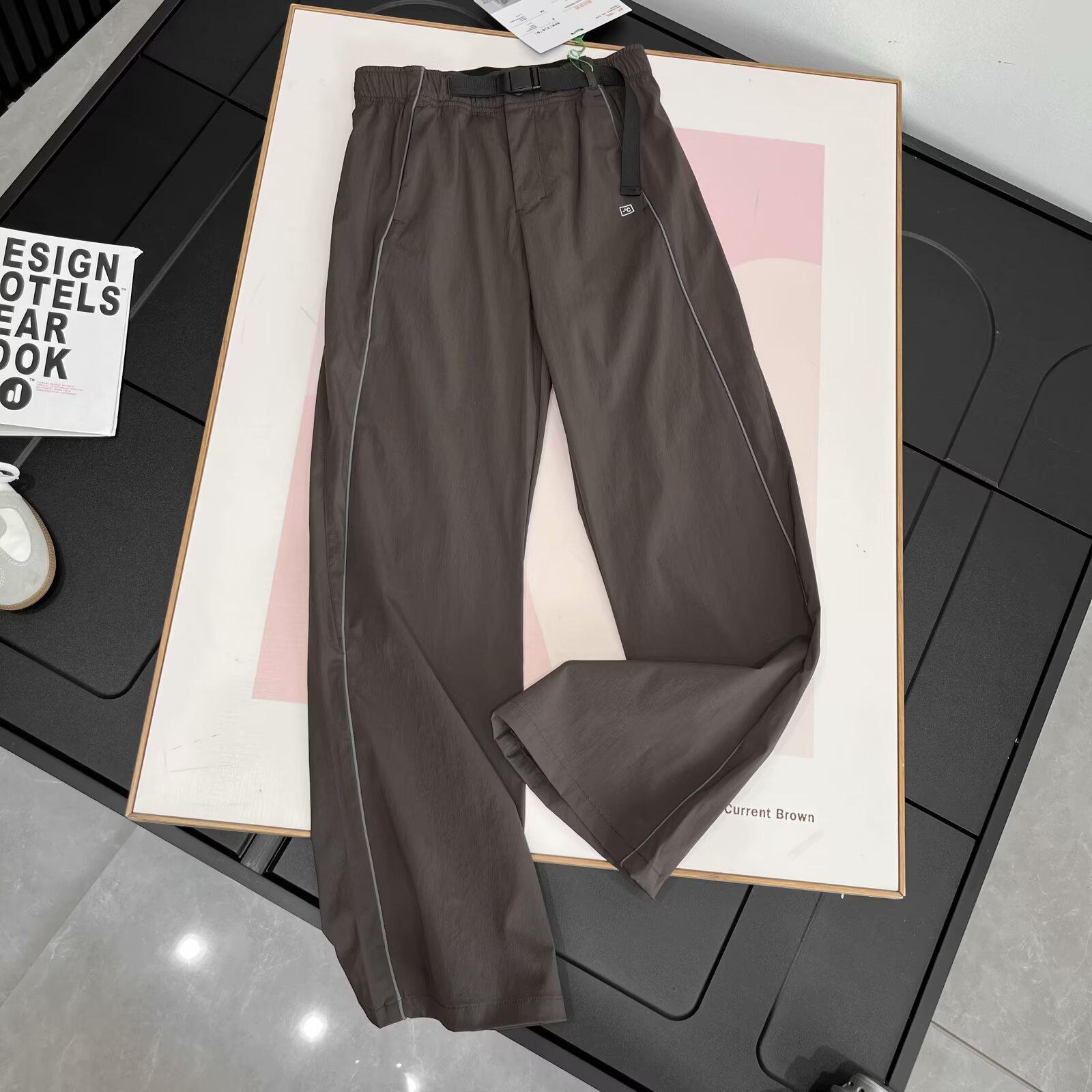 

2025 Summer Women s Cool Skin Quick-Drying High-Waisted Casual Cargo Pants M кофейный