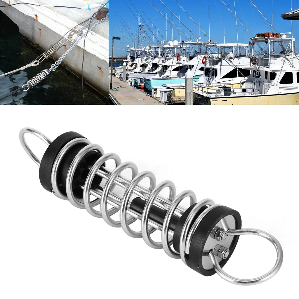 Stainless Steel Boat Anchor Dock Line Mooring Spring for Inflatable Kayak Yacht 6 x 300mm