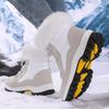 TUINANLE Chaussures d'hiver pour femmes Bottes de neige longues en peluche Bottines à plateforme pour femmes Chaussures chaudes en coton pour couples
