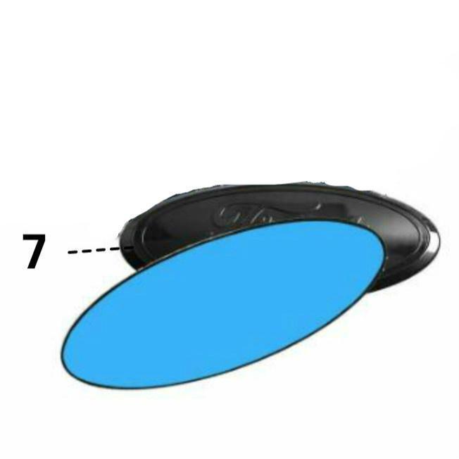 7" inch Car Tailgate Rear Logo Trunk Emblem Decal Oval Badge Stickers for F150 F250 ESCAPE EXCURSION EXPEDITION TAURUS RANGER Etc.