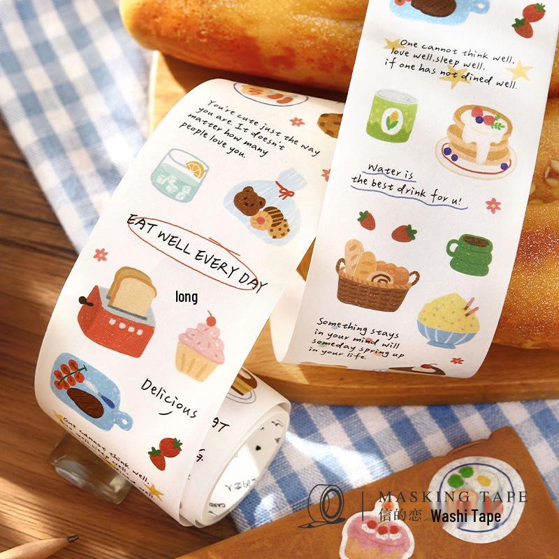 Letter Lover Die-cut Washi Tape - Warm Diary Artistic Illustration Pattern Stickers