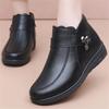 Thickened Lined Winter Boots Soft Bottom Anti-Slip Cotton Shoes for Middle-Aged And Elderly Women Comfortable Warm Shoes