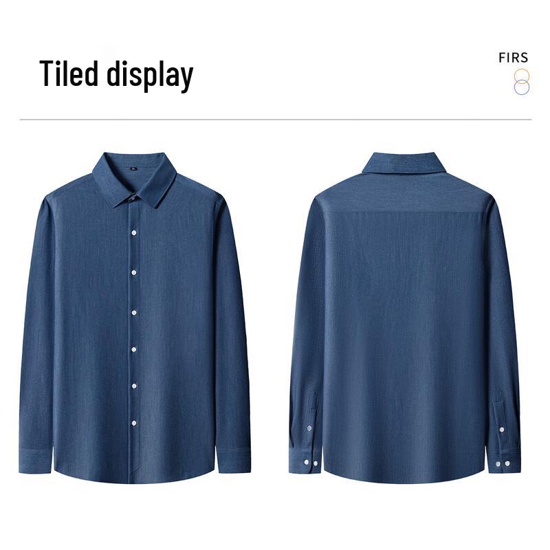 Shanshan Men's Wrinkle-Resistant Long Sleeve Summer Shirt