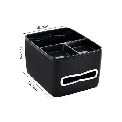 Car Armrest Storage Box with Tissue Holder & Trash Can