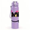 1PC Simple Smile Face Icon 750ml Color Plastic Sports Water Bottle Leakproof Flip Straw Lid Suitable for Sports Office Home Use