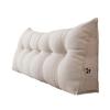Headboard Pillow with Side Pocket Linen Triangular Headboard Wedge Cushion Bed Bolster Cushion for Shoulder Back Waist Support Dorm Home Bedroom