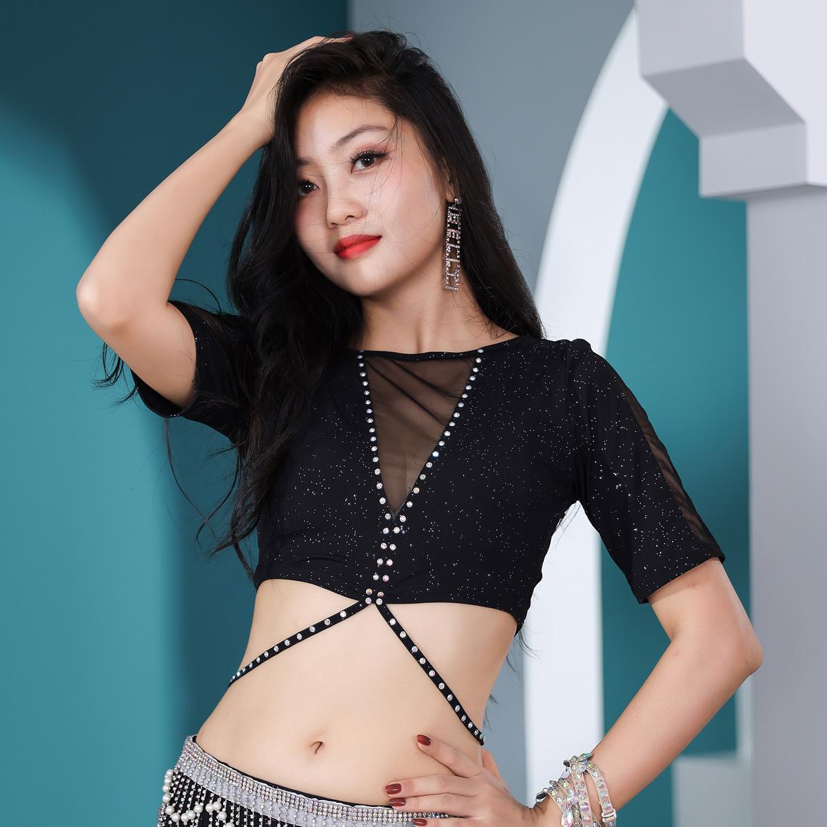 

Комплект для летних тренировок по танцу живота, юбка «рыбий хвост», комплект из водной марли, костюм для выступлений в восточном танце, групповой костюм L