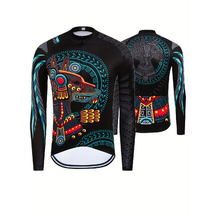 

Велокостюм с длинным рукавом и противоскользящей молнией для горных и шоссейных велосипедов, влагоотводящая быстросохнущая одежда XXXL чёрный