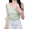 Women's Summer Slimming Vest, Large Size, Short Style, Sleeveless, Anti-Exposure, Threaded Design, Model 8008#