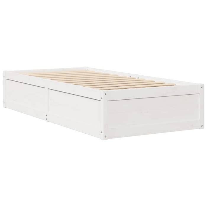 VidaXL Bed Frames Without Mattress White 100x200 Cm Solid Pine Wood 846829