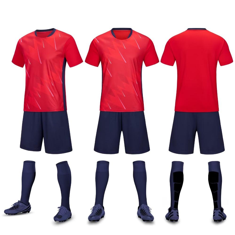 Children'S Football Jersey Set Short-Sleeved Student Class Uniform Sports Football Jersey Team Game Children'S Training Jersey Printing