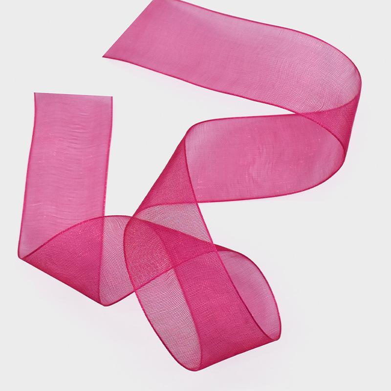 Transparent Snow Yarn Ribbon for Christmas Decorations and Floral Packaging – Cross-Border Hot-Selling Chiffon Yarn Ribbon.