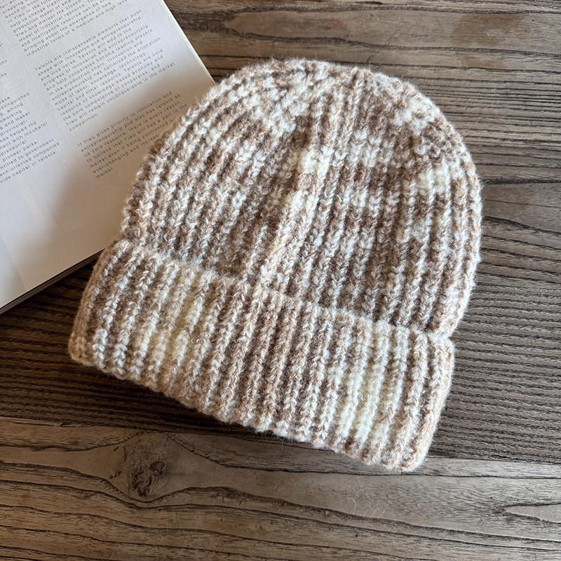 Fashion Women Colored Casual Thick Warm Knitted Hat For Winter Use Outings
