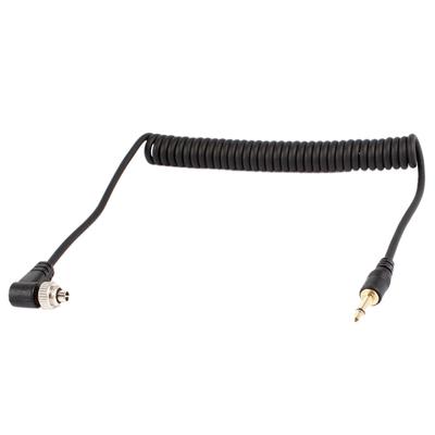 Blocare cu șurub pentru cablul de sincronizare bliț PC masculin de 3,5 mm pentru lumina de studio de declanșare