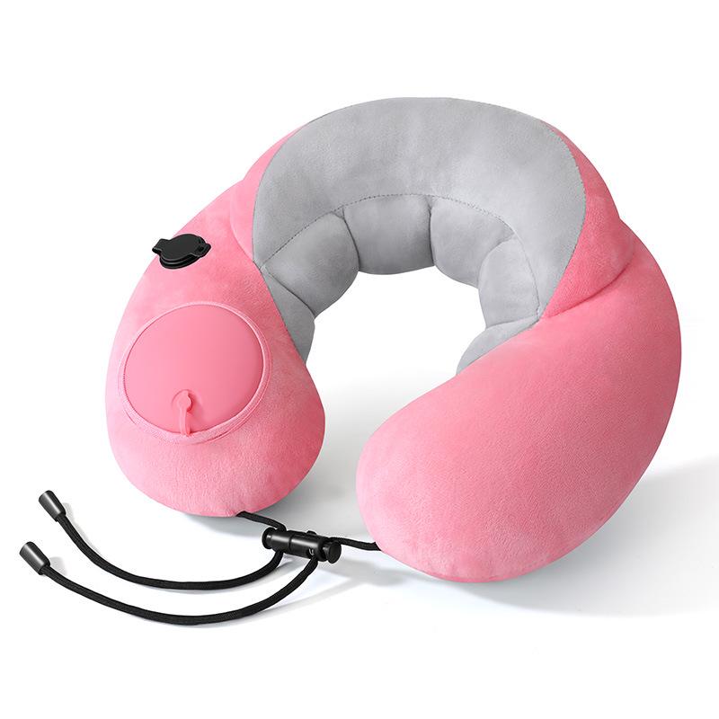 Inflatable Travel Pillow - U-shaped, Foldable Neck Support for Airplane, Car, Office & Outdoors