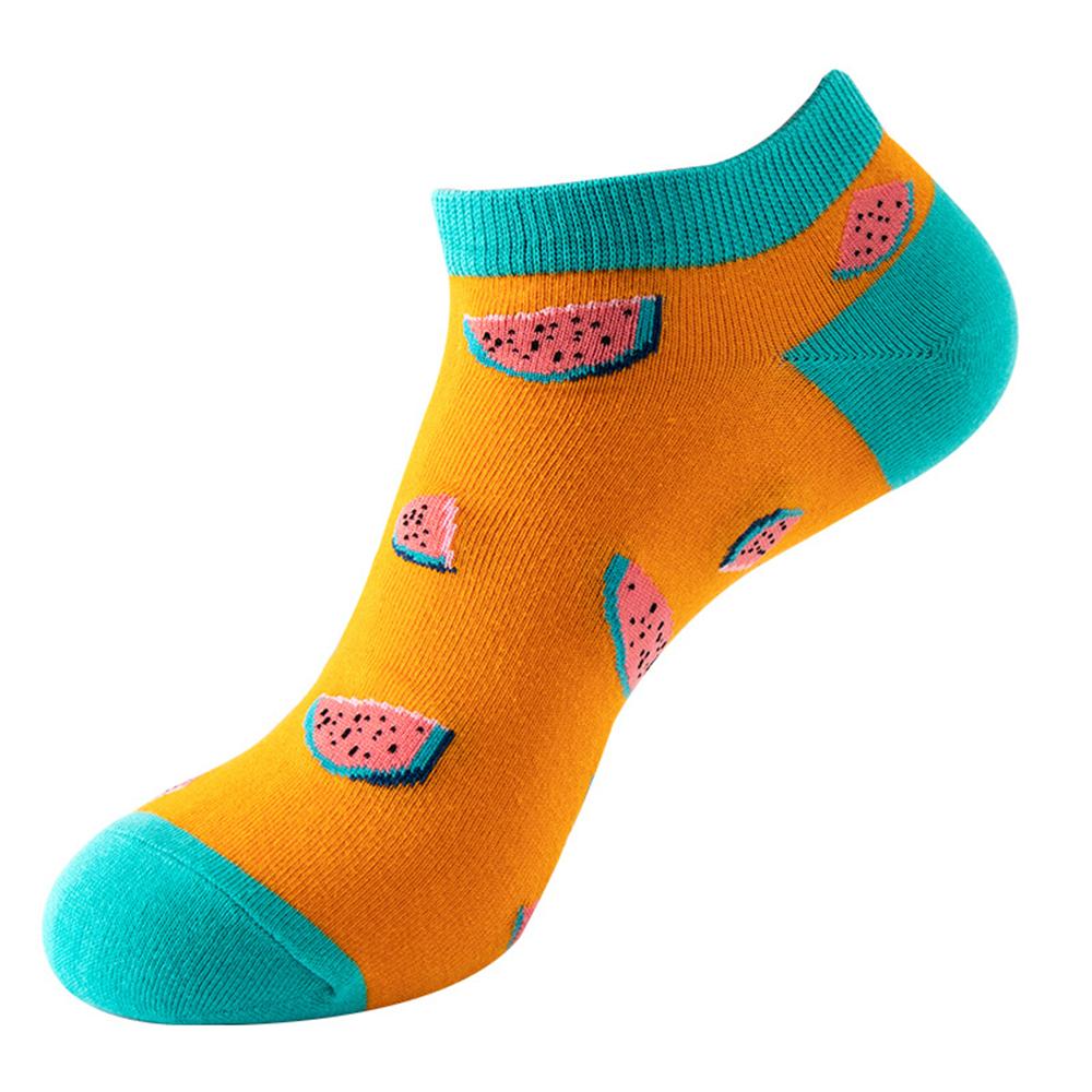 Fashion Funny Men's Hip Hop Harajuku Cartoon Cotton  Fruit Animal Beer Food Happy Casual Business Short Socks Gift Dropship