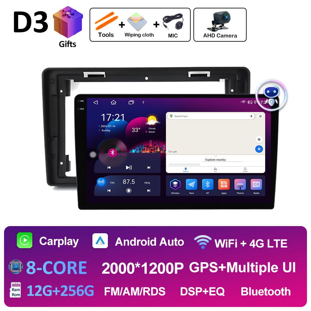 Smart Syetem GPS Navigarion For Citroen C2 C3 2001 2002 2003 2004 - 2010 Android 14 Wireless Carplay Cooling Fan Blurtooth WIFI