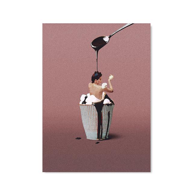 Pictură pe Pânză Artă Amuzantă Rămâi Hidratat Artă de Perete Postere și Printuri Yoga în Iaurt Imagini Abstracte Pentru Camera de Zi Decor Acasă