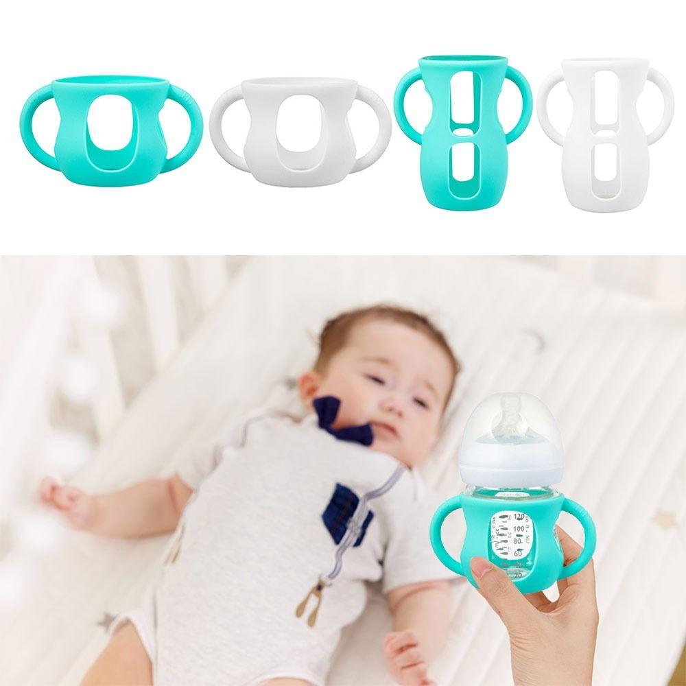 With Handle Silicone Sleeves Anti Breakage Protective Sleeves Baby Bottle Sleeves  Infant Supplies