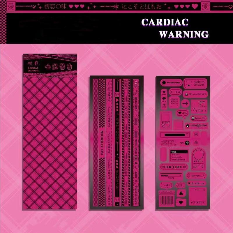 

Наклейка Cyberpunk y2k, комплект из 2 шт., лазерная симфония, наклейка с кукушкой, карта, кордонная линия, пластина с кукушкой, материал для ручного счета, декоративная наклейка 2pcs