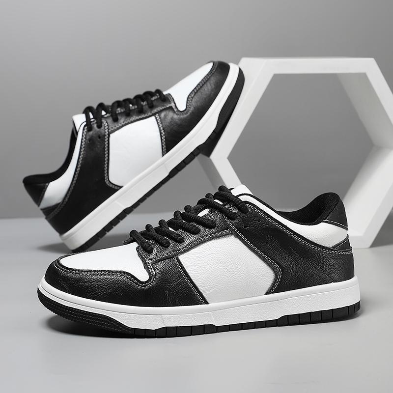 Trendige Streetwear Herren Skateboardschuhe für Damen Designer Grüne Leder-Sneaker Herren Plateau-Trainer Outdoor Skate Sport