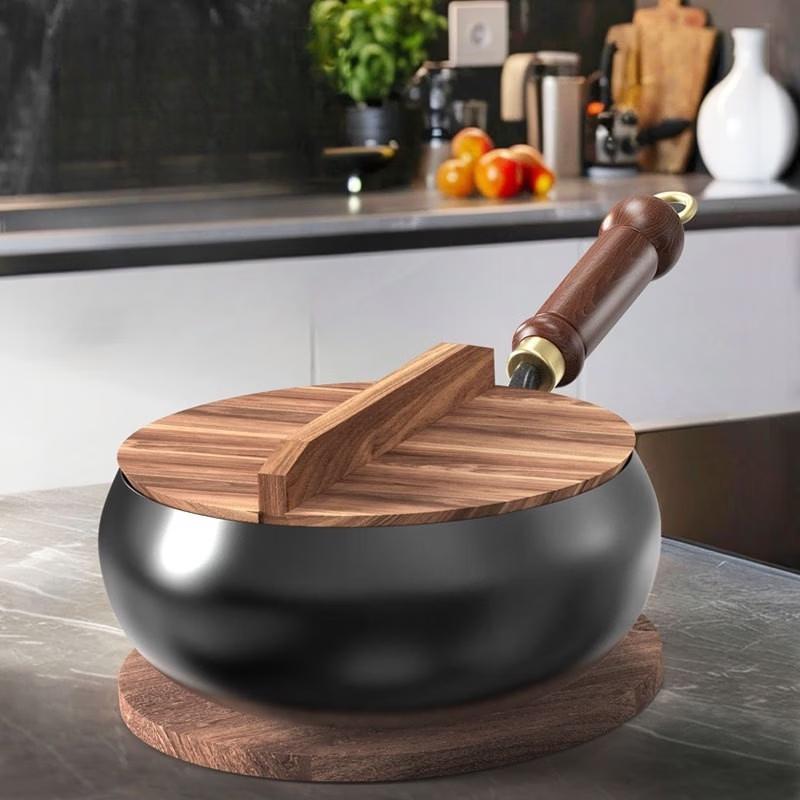 ZISIZ Non-Stick Iron Stir-Fry Wok