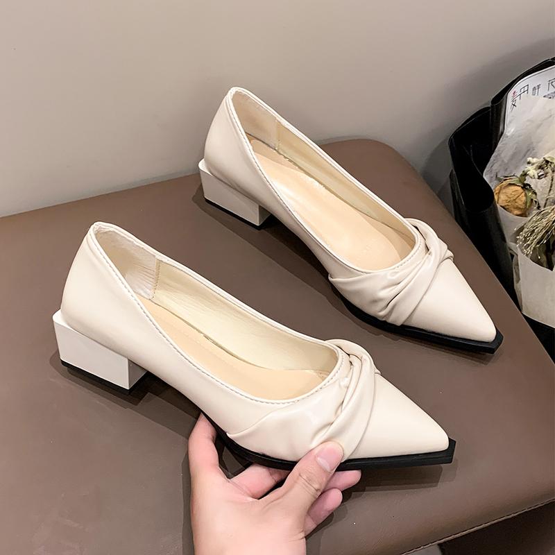 Модная обувь Женские каблуки Роскошная женская обувь Элегантный каблук с острым носком — фото 5