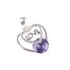 Iolite Gemstone 925 Sterling Silver Jewelry Zircon Pendant Gift For Girlfriend CZP-3-10