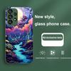 Anime Forest Moon River For Samsung Galaxy S24 Plus S20 21 FE S23 Ultra S8 9 A70 72 73 50 51 52 53 Tempered Glass Phone Case