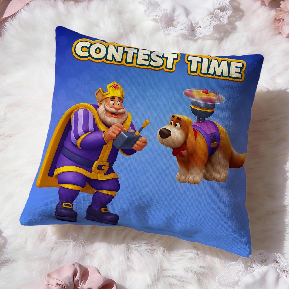 Royal Match game Cushion Cover Premium Comfort Reversible Pillow Cove -Two in One Design for Any Room & Car Interior