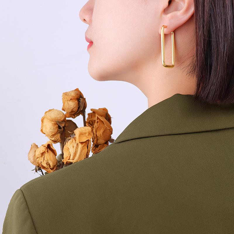 

Изысканные серьги темперамента нишевый дизайн индивидуальность модные серьги