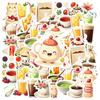 35-70pcs Beverage Dessert Stickers Aesthetic Decals Decoration Phone Luggage Water Bottle Graffiti Sticker School Supplies