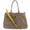 Wire Bag Tote Bag Wire Gold X Beige Women Used