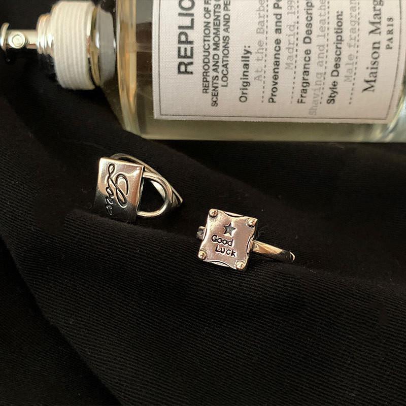 Unique Inspired Korean Vintage 925 Silver Geometric Pattern Ring For Women Stylish