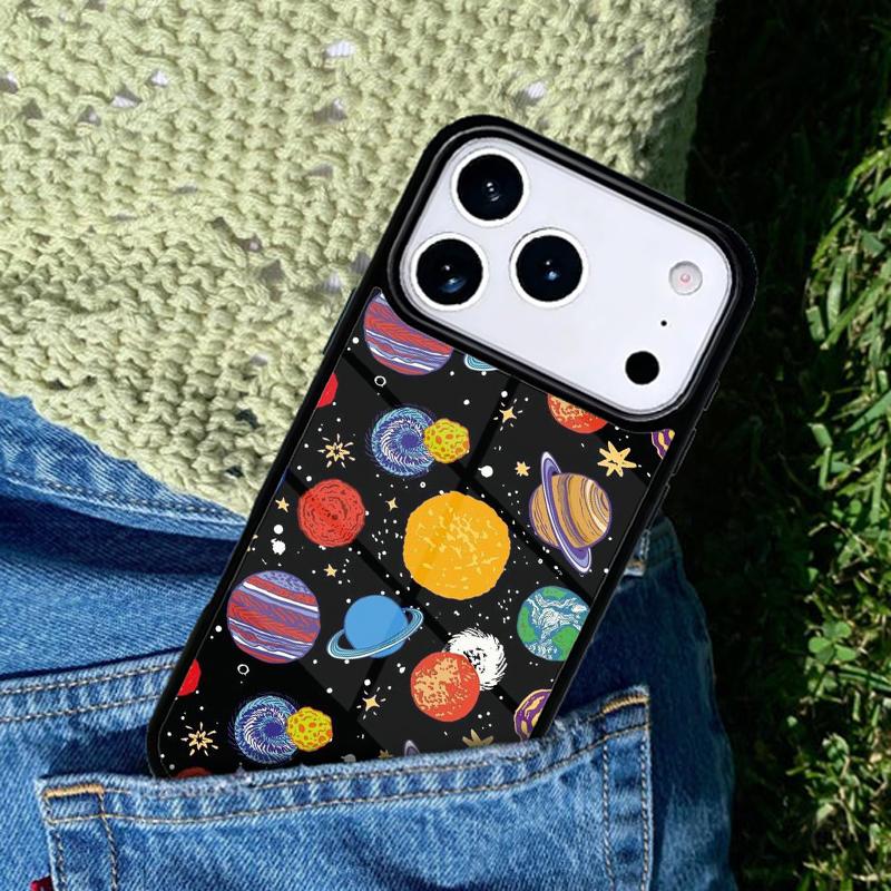 Space Planets Solar System Phone Case For iPhone 17 AIR 16 Pro Max 15 14 Pro 11 12 13 Shockproof Silicone Cover