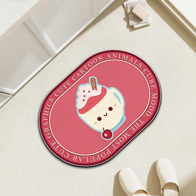 Toilet Cartoon Mat Bathroom Absorbent Mat Toilet Non-slip Door Mat Door Mat Carpet Bedroom Can Be Washed By Hand