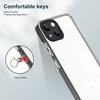 For iPhone 15 Case TPU+PC Clear Back Lens Protection Cellphone Cover