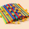 100 Pcs Diy Children'S Straw Building Blocks Hose Toy Splicing 4D Spatial Thinking Puzzle Creative Toy Construction